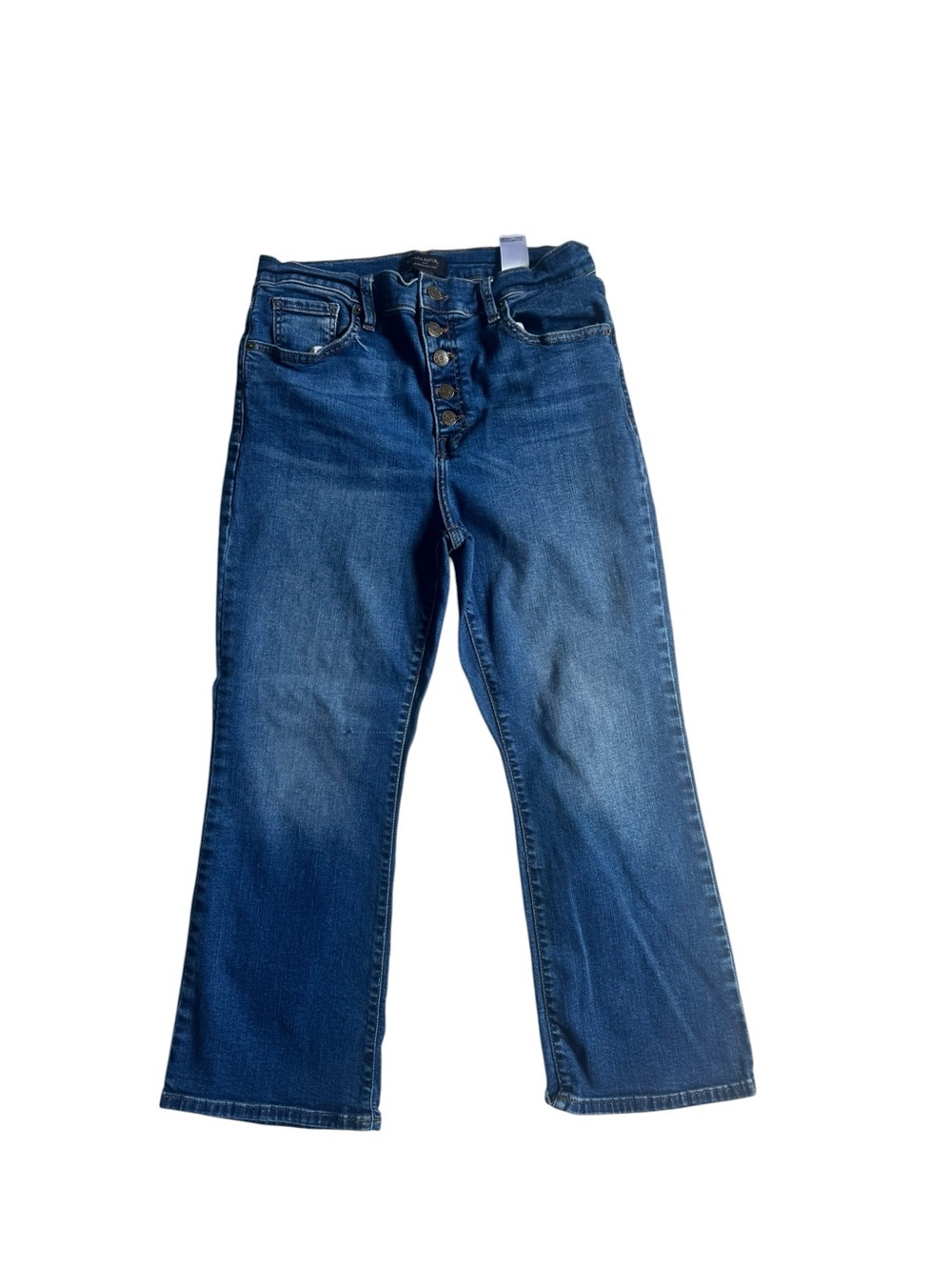 Banana Republic Dark Blue High-Rise Cropped Bootcut Jeans